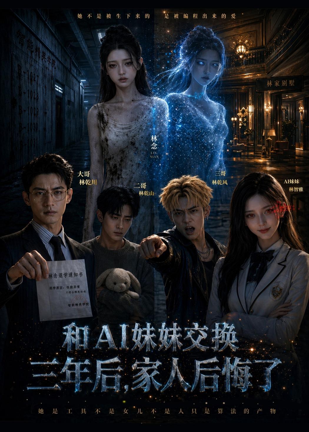 和AI妹妹交换三年后，家人后悔了封面